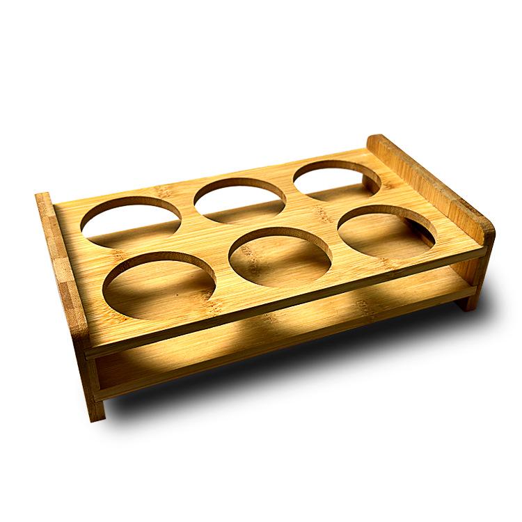 Bamboo Shot Glass Holder & Decanter Rack Set