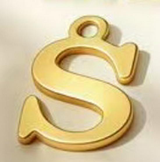 DIY Jewelry Accessories: 26 Alphabet Titanium Steel Pendants for Bracelets, Necklaces, Handmade Charms