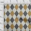 oneOone Cotton Flex Brown Fabric Argyle Fabric For Sewing Printed Craft Fabric By The Yard 40 Inch