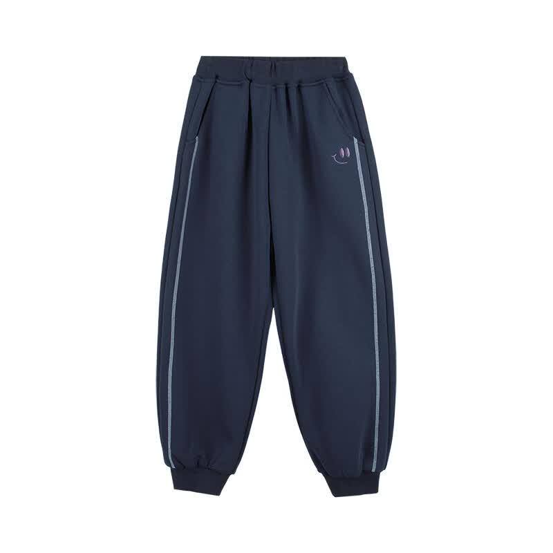 Little Yinman Girls' Embroidered Color-Block Sweatpants
