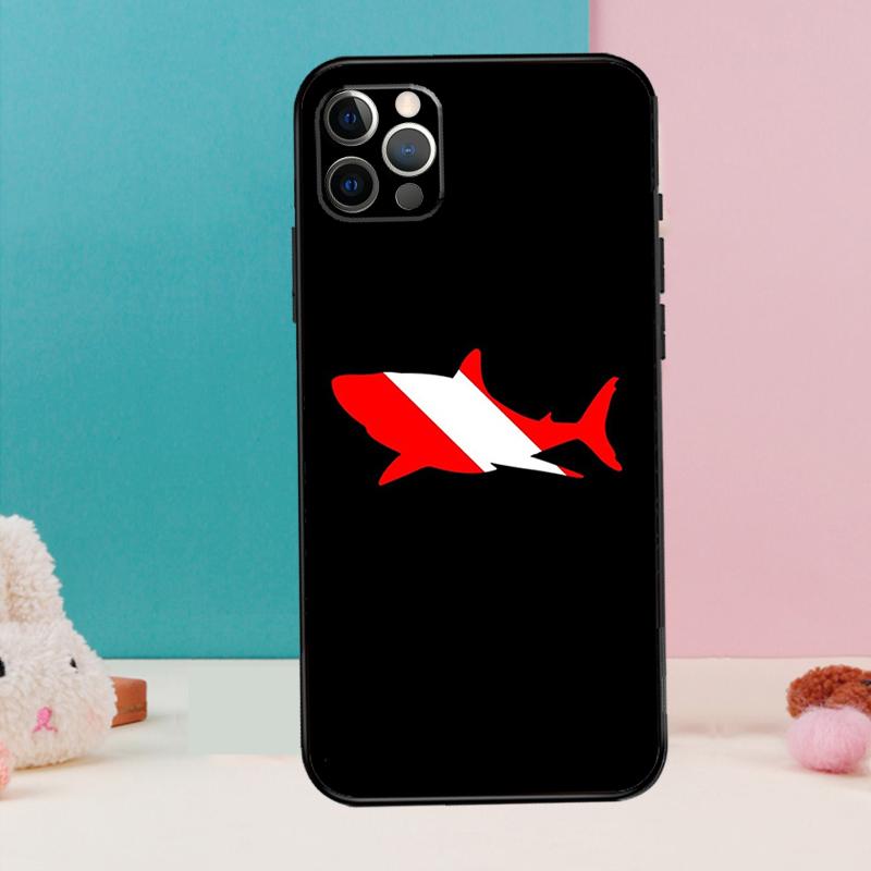 Diver Down Diving Flag Phone Case For iPhone 17 Air 16 14 13 12 11 15 Pro Max 12 13 Mini 15 16 Plus 16e Cover Coque