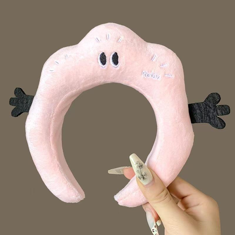 Charming Cartoon Plush Headband for Women - Autumn/Winter Skull Top Hair Accessory