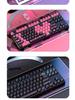 Moa Theme 87-Key Wired Mechanical Gaming Keyboard – Cute PBT Design for Office or E-sports