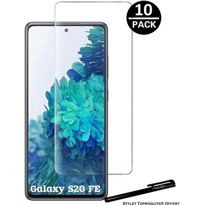 Film de protection - Toproduits® - Samsung Galaxy S20 FE - Verre trempé - 10 pack - Résistant aux rayures
