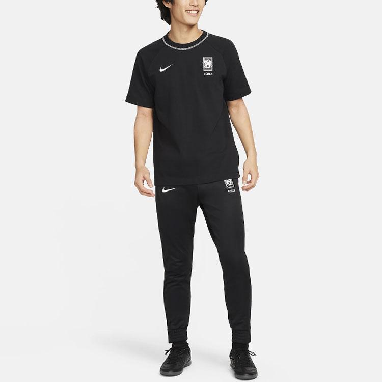 Nike Logo Print Fußball Rundhals Kurzarm T-Shirt Herren T-Shirts Schwarz DN1017-010