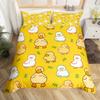 Cute Duck King Queen Duvet Cover Cartoon White Goose Bedding Set Funny Farmhouse Animal Comforter Cover Polyester Quilt Cover