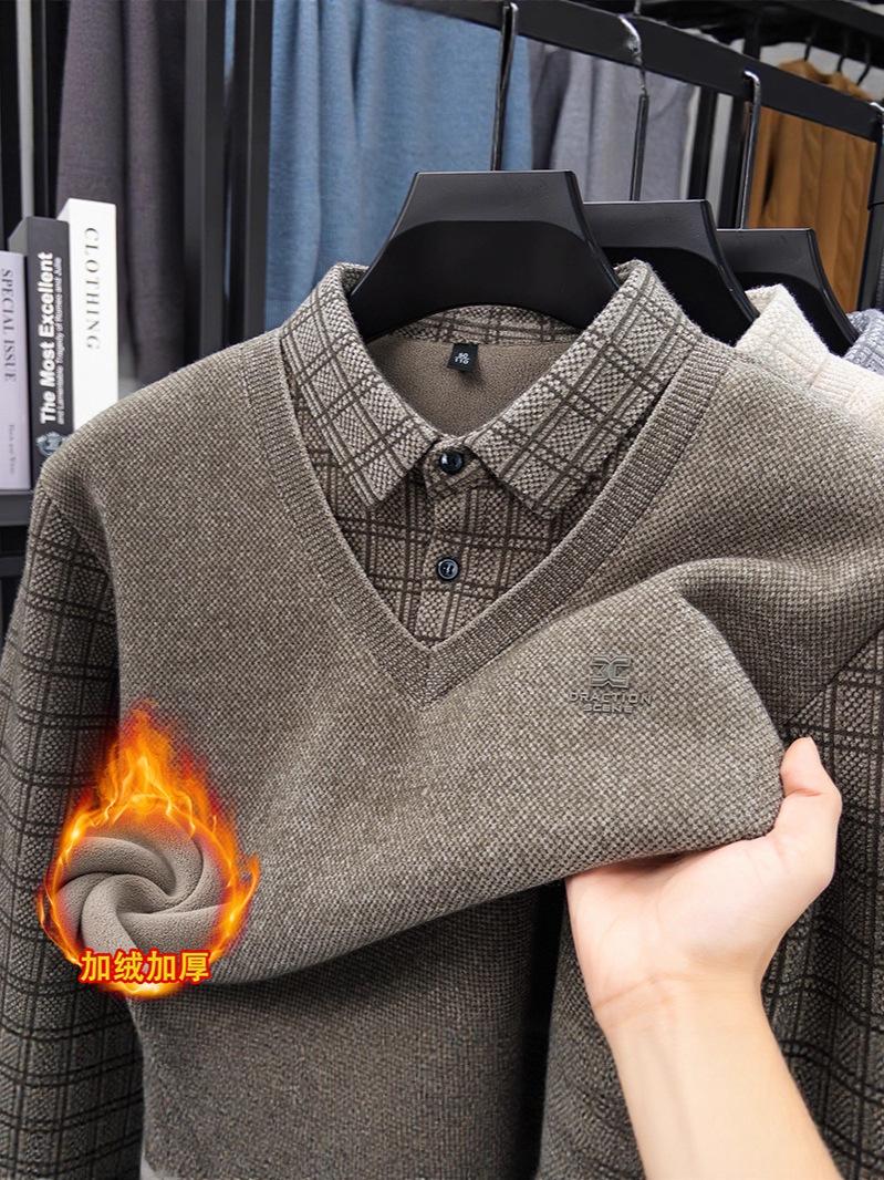 T-Shirt Winter Men s Lapel Collar Minimalist Casual Polo Shirt M