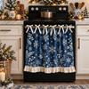 Farmhouse Christmas Cabinet Curtain Pastoral Style Kitchen Stove Cover Skirt  Kitchen