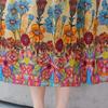Summer Fashion Printed Chiffon Dress for Middle-aged Women - Short Sleeve, Mid-length