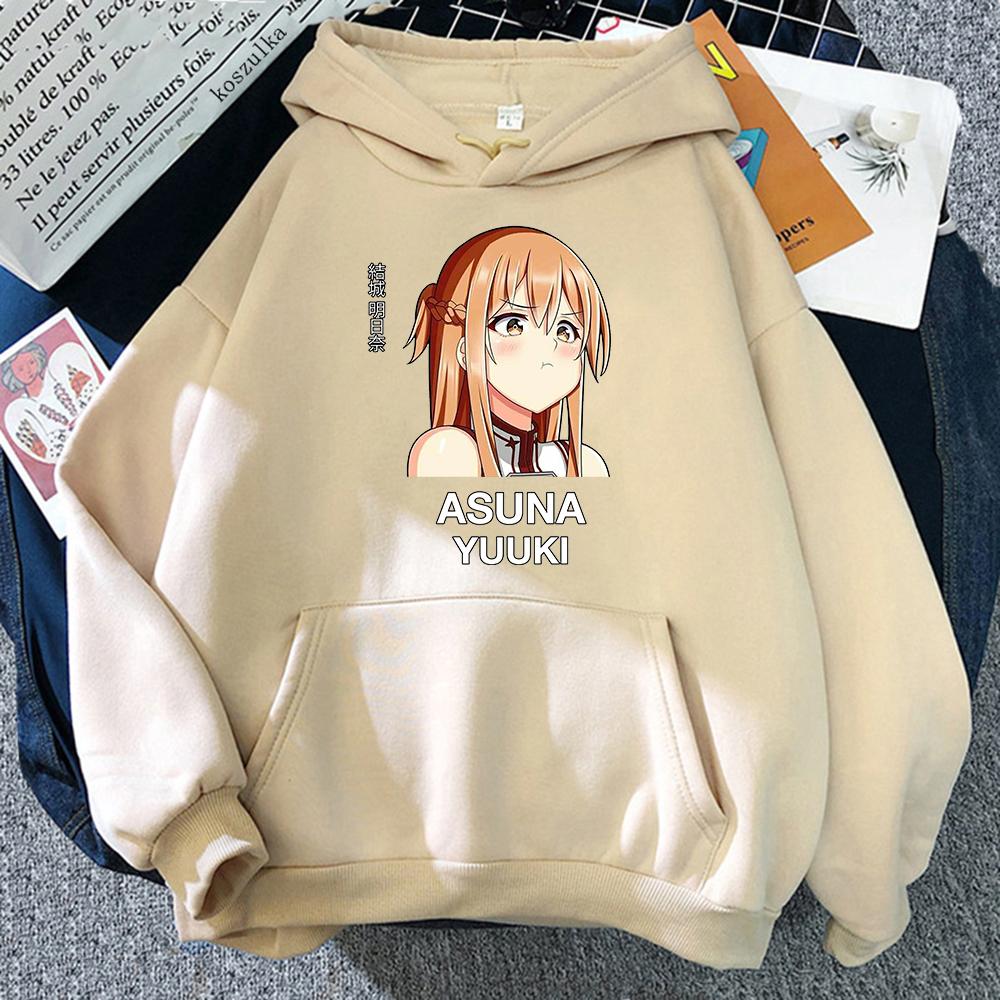 Anime Sword Art Online Hoodies Harajuku Women Clothes Manga Asuna Yuuki and Kirito Sweatshirts Graphic Hoodie Kawaii Sudaderas