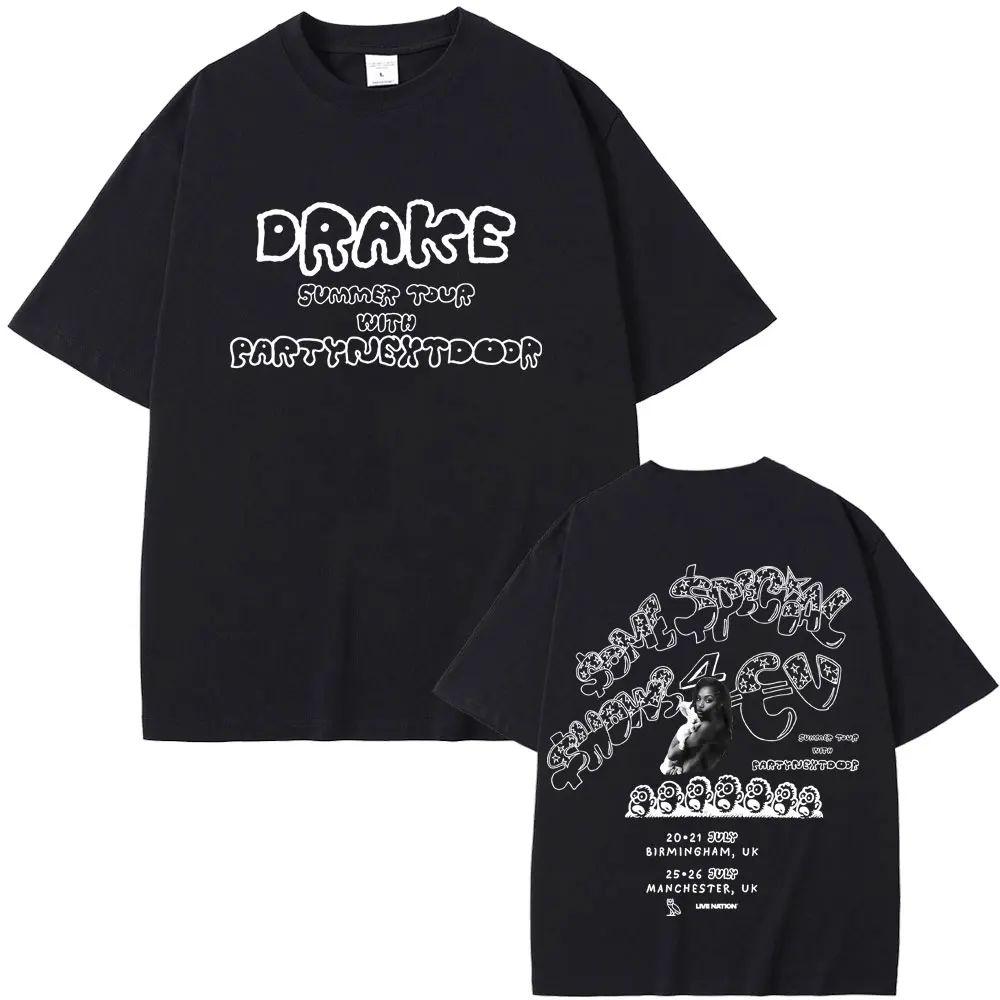 Rapper PARTYNEXTDOOR & Drake Some Sexy Songs 4 U SSS4U 2025 Double Sided Print T Shirts Men Fashion Hip Hop Oversized T-shirts