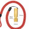 Aluminum Alloy High Decibel Whistle Keychain Double Pipe With Rope Camping Hiking Whistle 5 Colors Outdoors Portable Tools