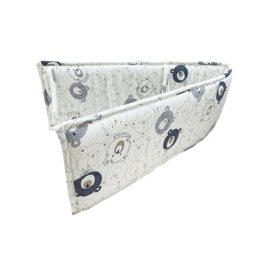 4-teiliges Krippenpolster-Set Weiches Kissen Babykrippen-Stoßstangenpolster Sicher