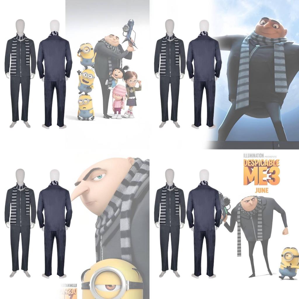 Stylish Gru Cosplay Outfit For Despicable Me Featuring Soft And Stretchy Fabric For Events