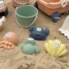 Korean Children's Wheat Straw Beach Toy Set: Boat & Handcart with Water Play and Sand Shovels