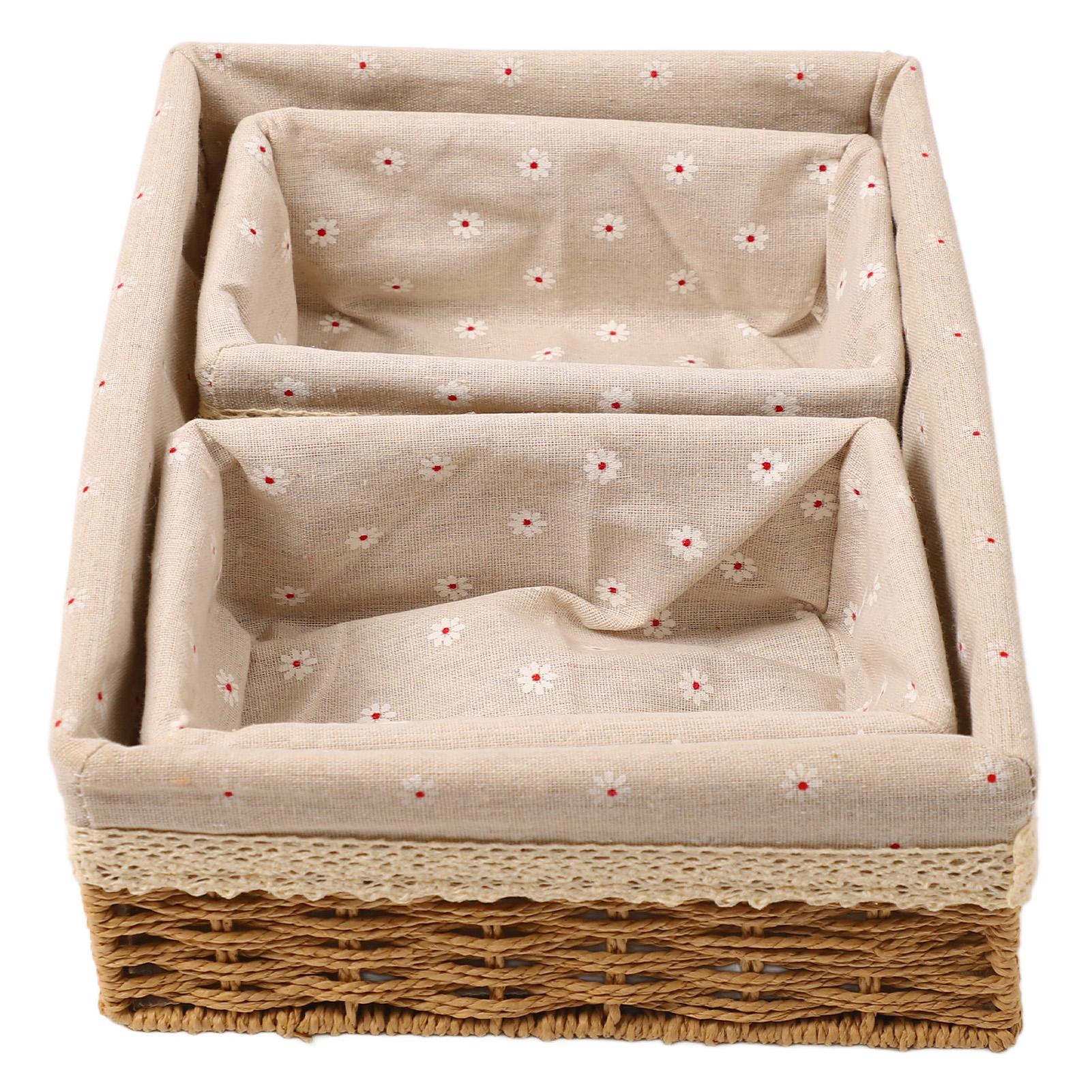 

Корзина для хранения ручной работы, соломенная корзина для хранения, декоративная корзина-органайзер для рабочего стола, гостиной