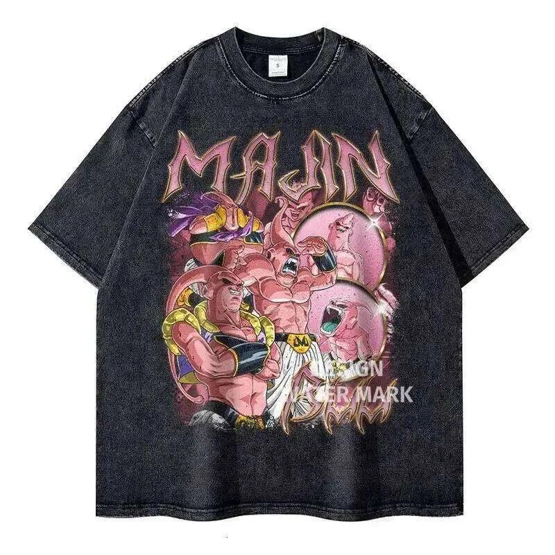 256. Dragon Ball Broly Oversized Graphic T Shirt Men Women Vintage Washed Short Sleeve Anime Tee Streetwear Casual Summer Y2K 2026 Loose Cotton