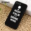 Krajews Keep Calm Drink Wine Champagne Phone Case Cover For IPhone 18 17 Air 16 15 14 plus 11 12 13 pro max coque Fundas