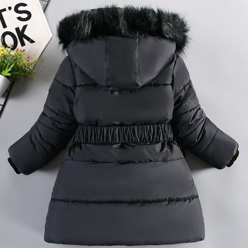 Girl Winter Cotton-Padded Jacket Children's Fashion Coat Kids Outerwear Baby's Warm Down Jacket Children Clothing 4-12 Years