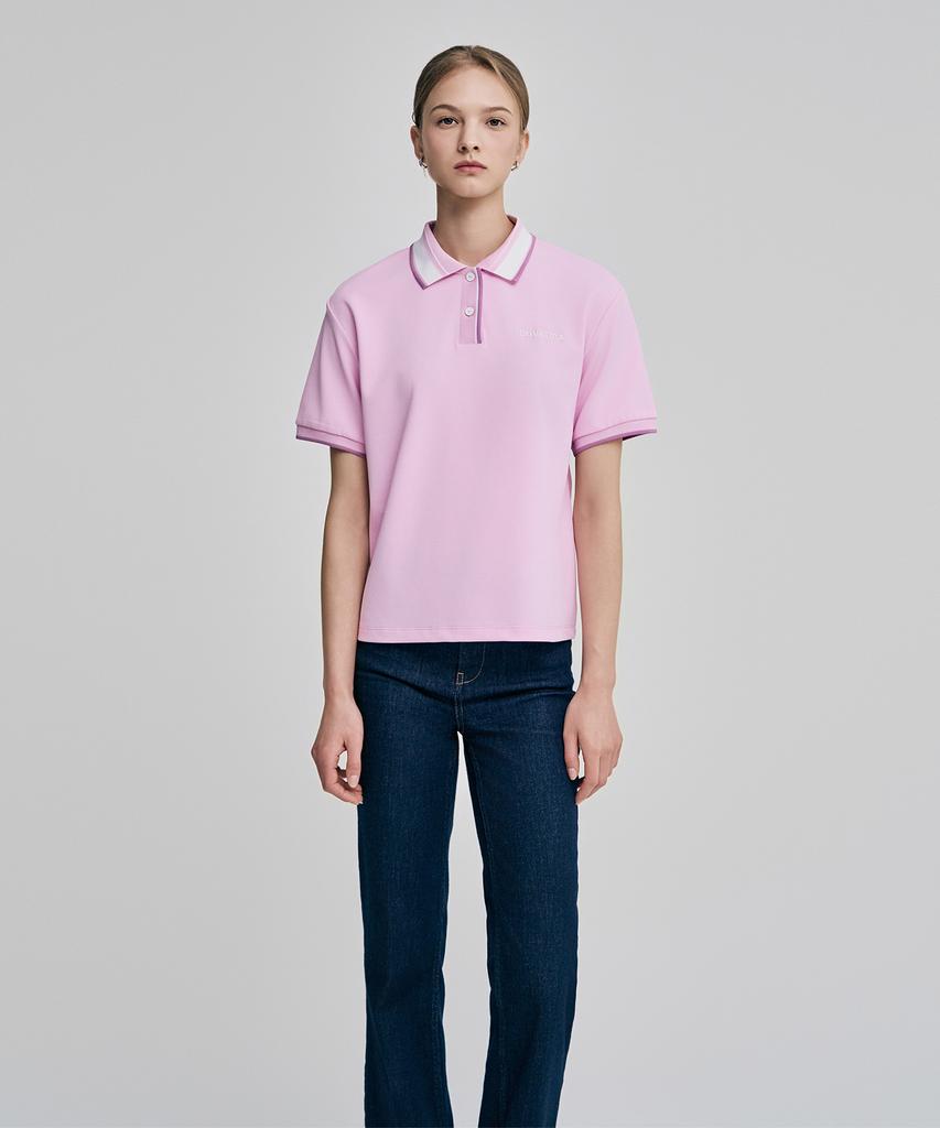 DUVETICA Bolsover (Light Violet) (Women'S Short-Sleeve Polo Shirt)