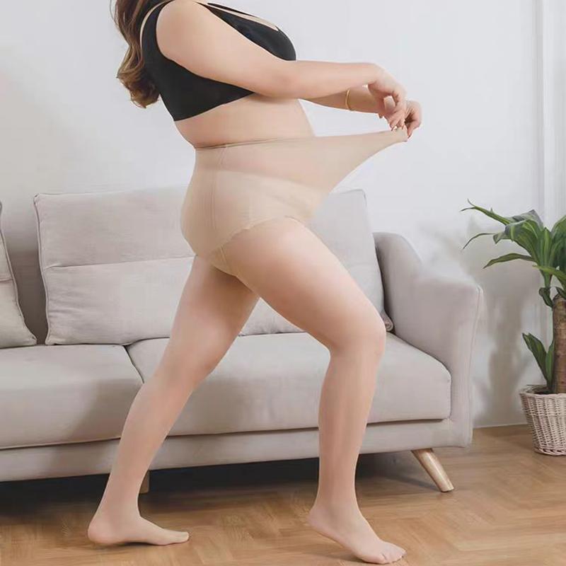 1Pc/2Pc/3Pcs/5Pcs,Women's Plus  Size Sexy Basic Pantyhose,Skin Color Solid Comfort Soft ,High Waist Stretchy,Sheer Mesh Tights