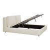 Upholstered Bed, Double Bed, 180*200cm, Hydraulic Functional Bed, Bed with Slat Grate, Headboard & Large Storage Space, Bouclé