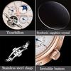 Heren Horloges Automatisch Mechanisch Horloge Tourbillon Klok Echt Leer Waterdicht Horloge Mannen Militaire Polshorloge Man