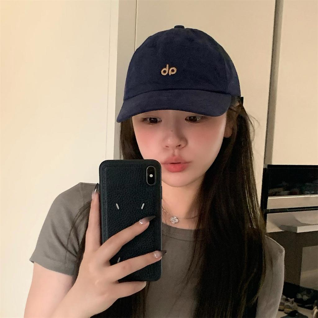 Embroidered Letter Baseball Caps for Both Men and Women with Soft Tops Large Heads and Pure Cotton Baseball Caps Make The Face Look Smaller