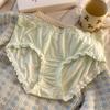 Plus Size Briefs Women's Panties Solid Color Hip Lift Mid-waist Breathable Macaron Cute Underwear