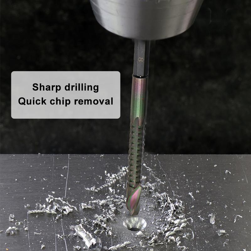 Hexagonal serrated Twist drill woodwork straight handle hole expansion groove DIY irregular hole alloy cut power tool accessory