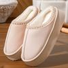 Cotton Slippers Women's Home Slippers Half Pack Thick Sole Anti Slip Lightweight Warm Super Thick Cotton Slippers Couple Home Cotton Shoes