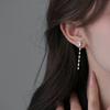 Advanced Sense Rose Tassel Earrings Light Luxury Tulip Flower Earrings Long Tassel  Earrings  Party