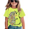 New T-Shirt for Girls Cartoon Tops Short Sleeve Top Girls Clothes 5 To 6 Years Boys Tshirt Tees Fashion Kawaii Children T-Shirt