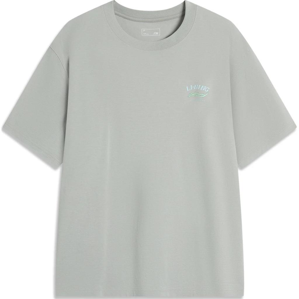 Li Ning Sports Lifestyle Series Chinese Culture Series Letter Round Neck Comfortable Breathable Versatile Casual Short Sleeve T-Shirt AHSU317-2