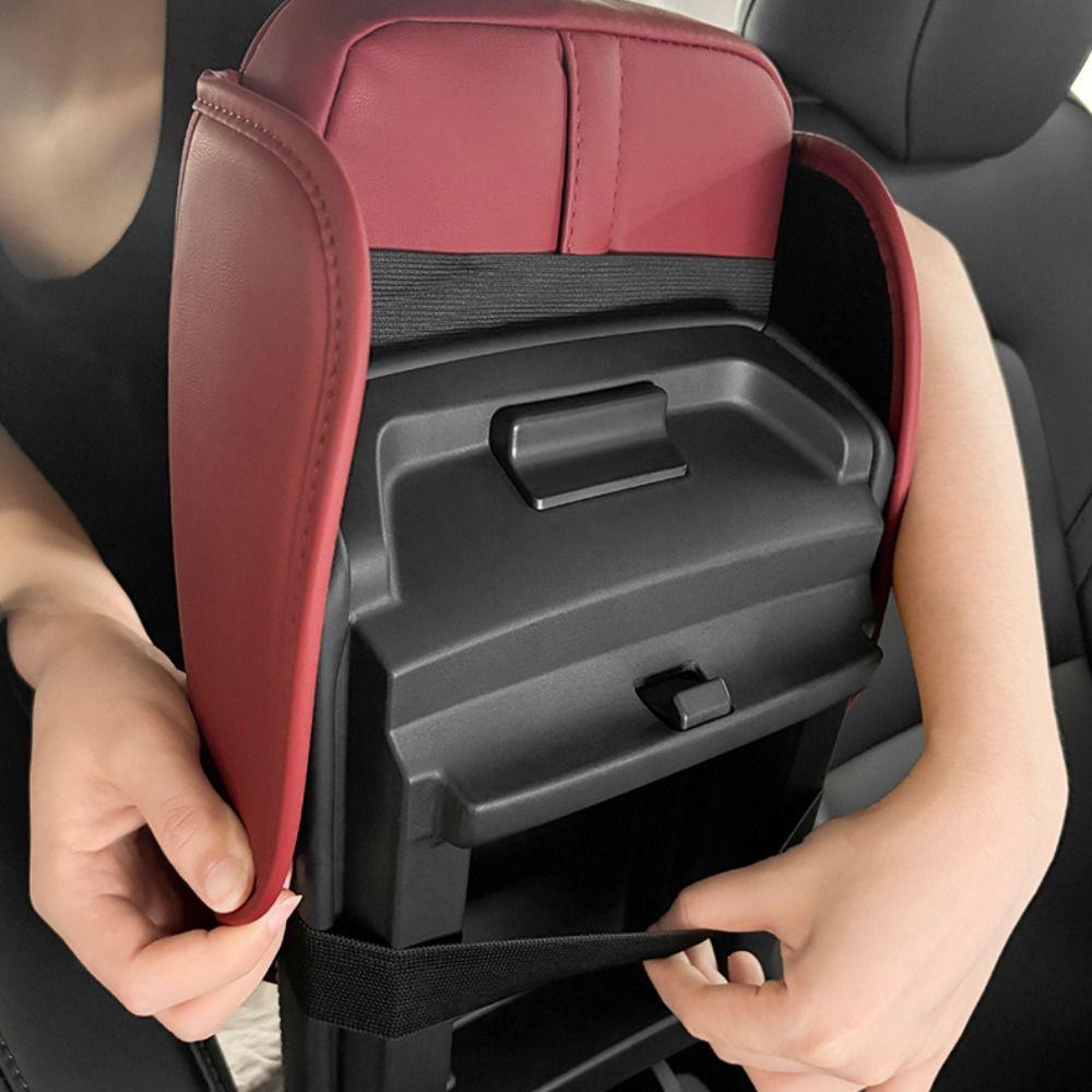 Dust-proof Car Armrest Cover Height Pad With Tissue Storage Armrest Box Storage Bag  Elbow Support