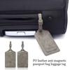 Fashion Leather Luggage Tag Travel Portable Baggage Label with Signature Paper Universal Travel Accessories Men Women