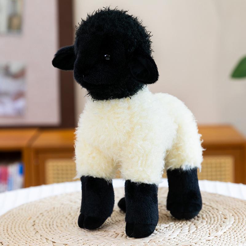 Adorable Cartoon Black Sheep Plush Toy - Children s Soothing Doll, Birthday Gift 30cm 0.16kg