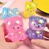 Fidget Bear Toy Squishys Glitter Gummy Bear Small Cute Animal Anti Stress Fidget Splat Decompressions Vent Squeeze Toy