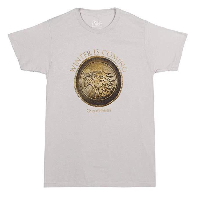 Game Of Thrones STARK SEAL WINTER IS COMING CIRCLE T-Shirt NWT Official S-3XL 3XL