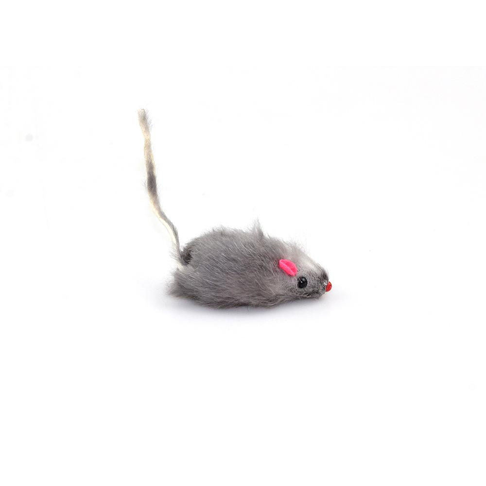 100PC/Lot Rabbit Fur Pet Cat Mouse Toys Pet Kitten Playing Toys Cat Mice Toys Pet Supplies