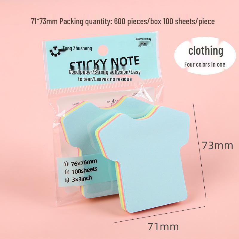 Creative Colorful Heart-shaped Sticky Notes Memo Pad for Students