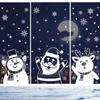 White Christmas Window Stickers Elk Christmas Wall Sticker Ornaments   Glass Windows