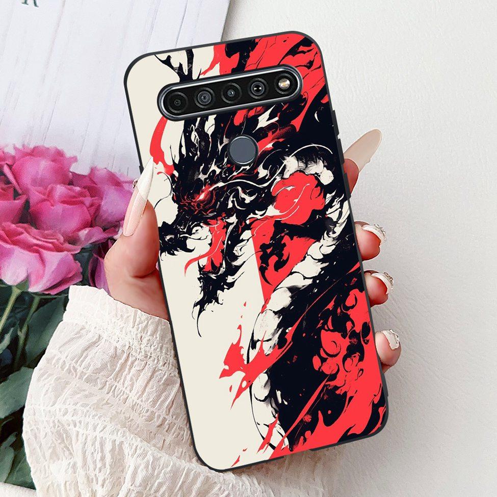 2020 For LG K41S LM-K410 Cover For LG K51S Case LM-K510 Luxury Butterfly Love Cute Cat Cool Handsome Lion Painted Black Silicone