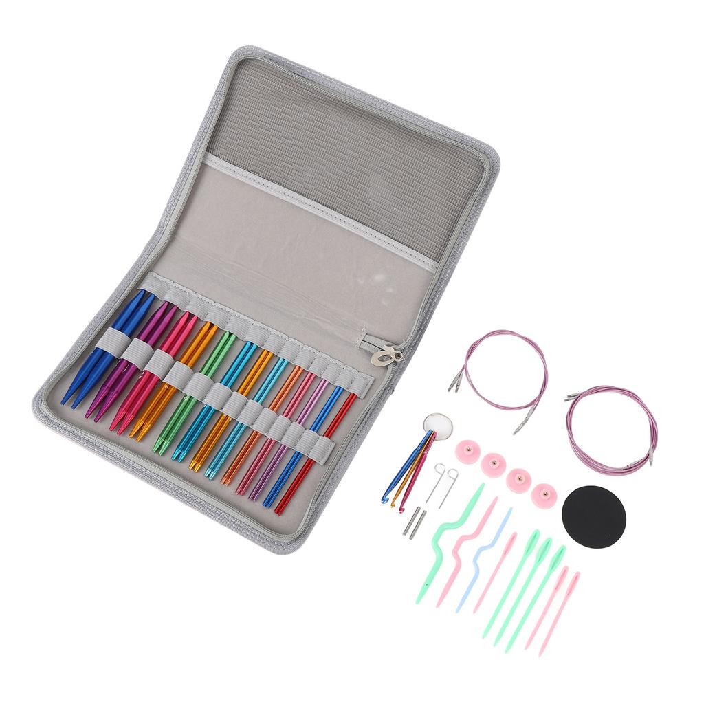 Circular Knitting Needles Set 13cm Detachable Interchangeable Round Knitting Needle Set