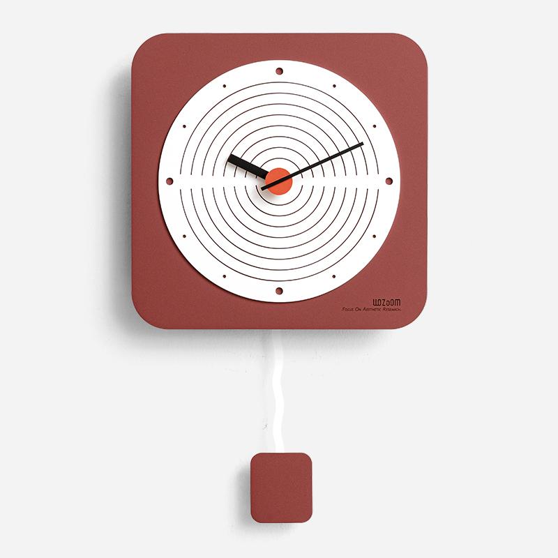 Acrylic Wall Clock Creative Swinging Wall Clocks Modern Minimalist Household Hanging Clock Living Room Decoration Accessories красный