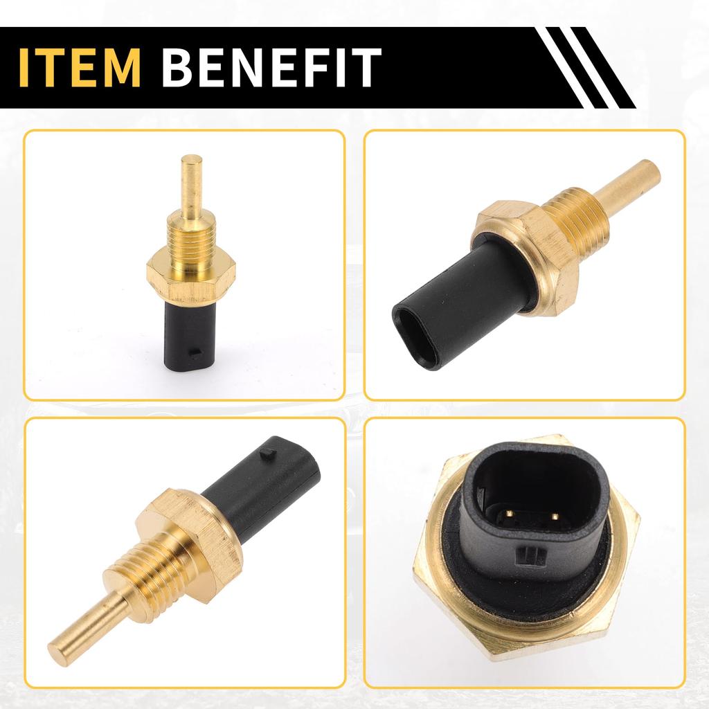 REPAIROCK For Chevrolet Express 2500 2018-2022 Temperature Sensor Temperature Sensor Transmission Unit Sensor No.25186240 Gold Tone