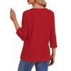 Women's Fashion Loose-Fit Round Neck Color Long-Sleeve Top