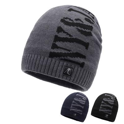 Winter Fleecemütze Warme Strickmütze Einfache lässige Wollmütze Outdoor Pullover Mütze Lässige Strickmütze