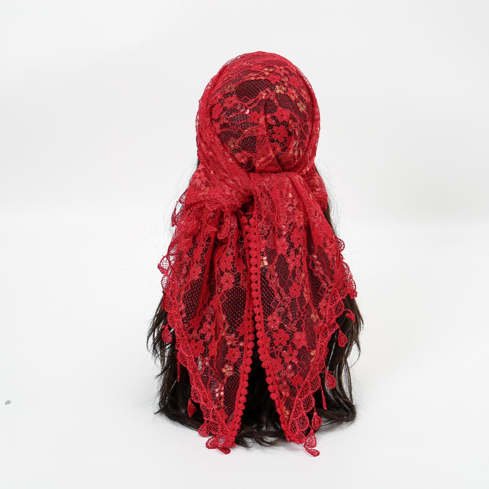 New Embroidered Polyester Square Scarf Fashionable Versatile Decorative Silk Scarf 130Cm Temperament Yarn Women S Thin