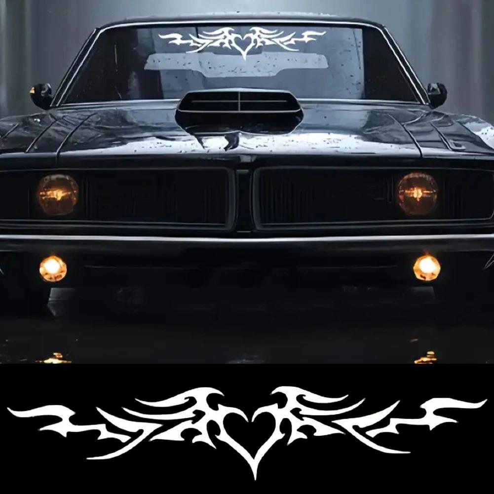 DIY Heart Wings Car Windshield Sticker Vinyl Film Self-Adhesive Auto Decor Removable Vehicle Tuning Accessory